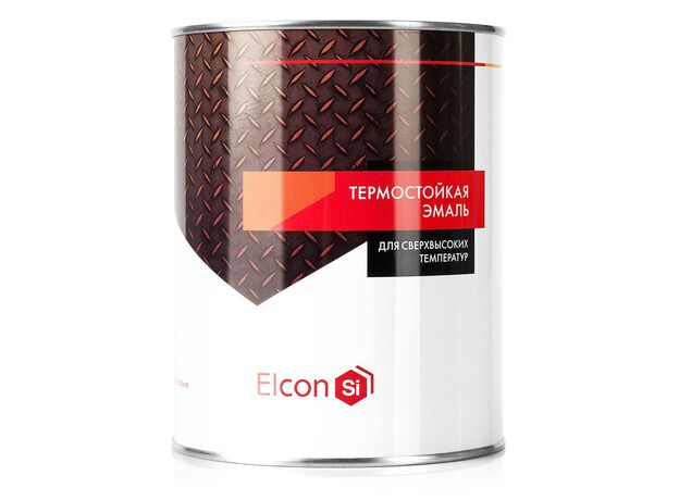 Эмаль термостойкая (Elcon) (Черная) 0,8 л до 1000 С